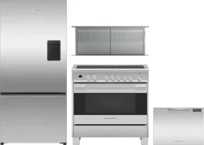 4 Piece Package Includes Refrigerator, Range, Hood And Dishwasher